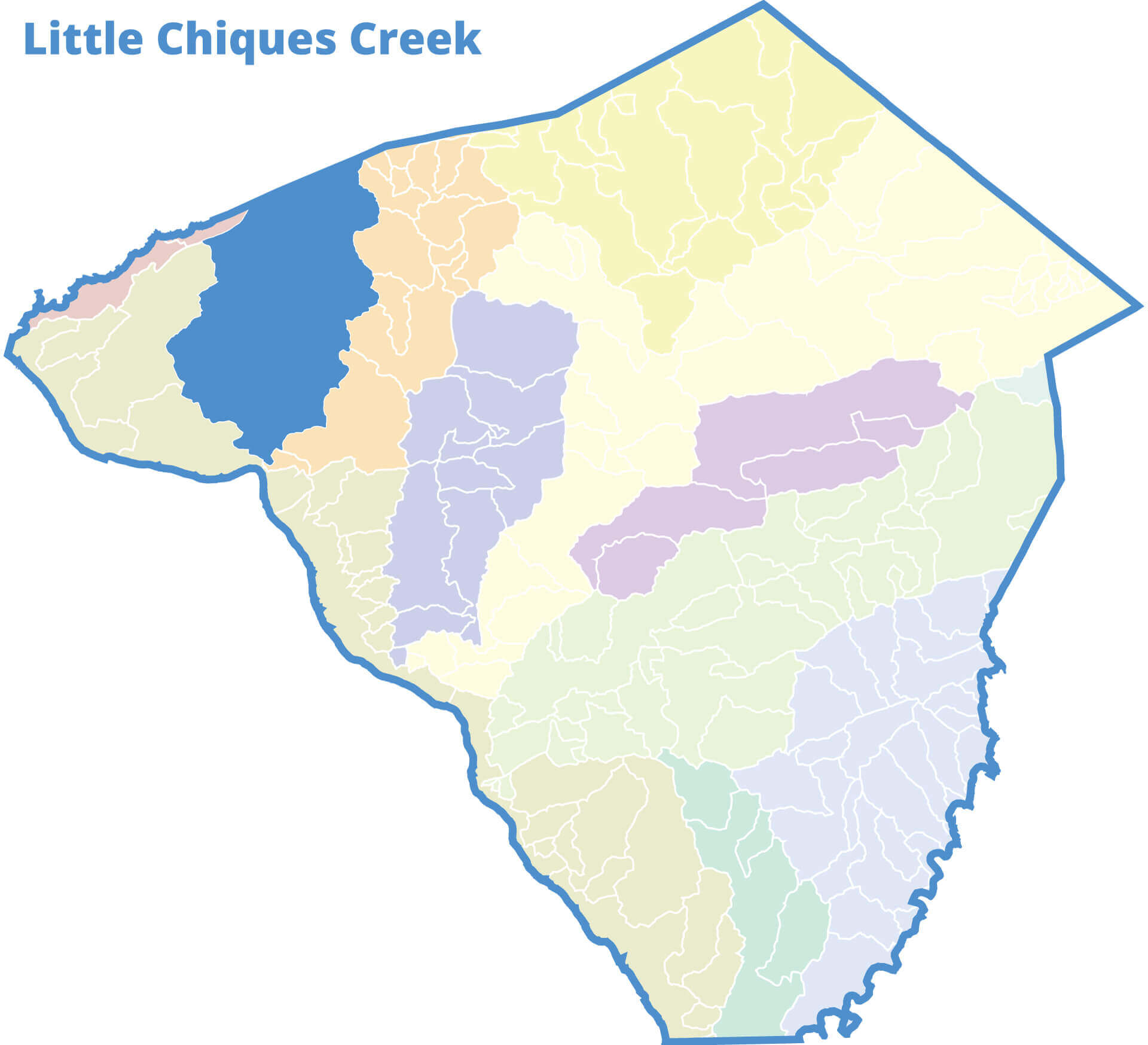Little Chiques Creek Watershed Map